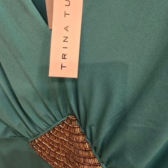 Trina Turk Teal Party Dress NWT Size 0 - Picture 3 of 5